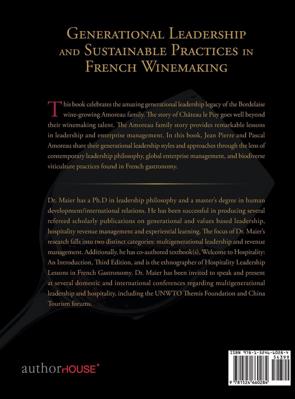 Rückseitencover Generational Leadership and Sustainable Practices in French Winemaking