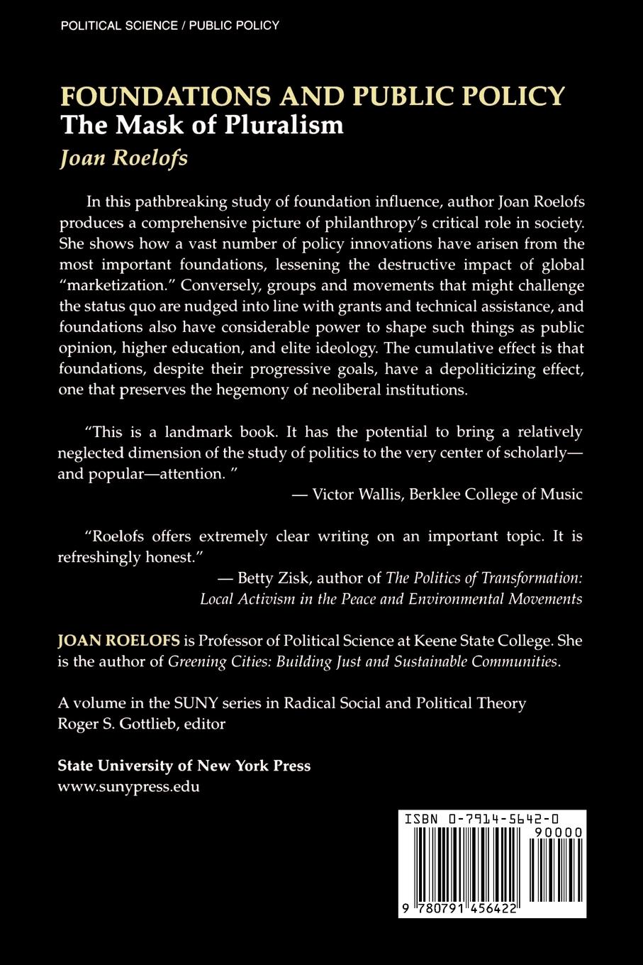 Rückseitencover Foundations and Public Policy