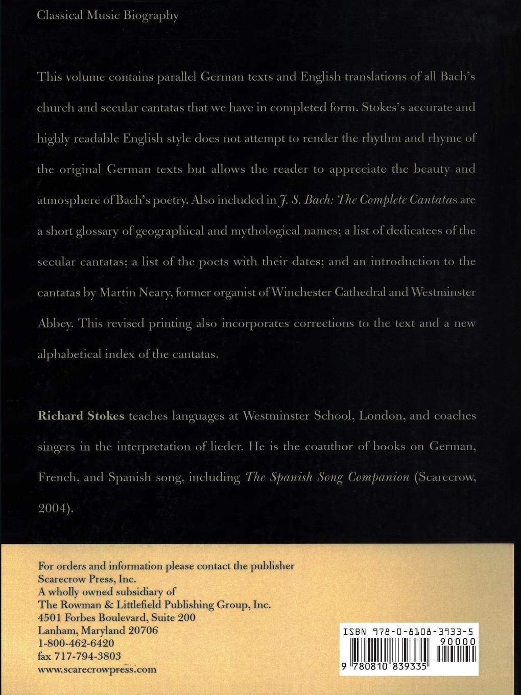 Rückseitencover J.S. Bach