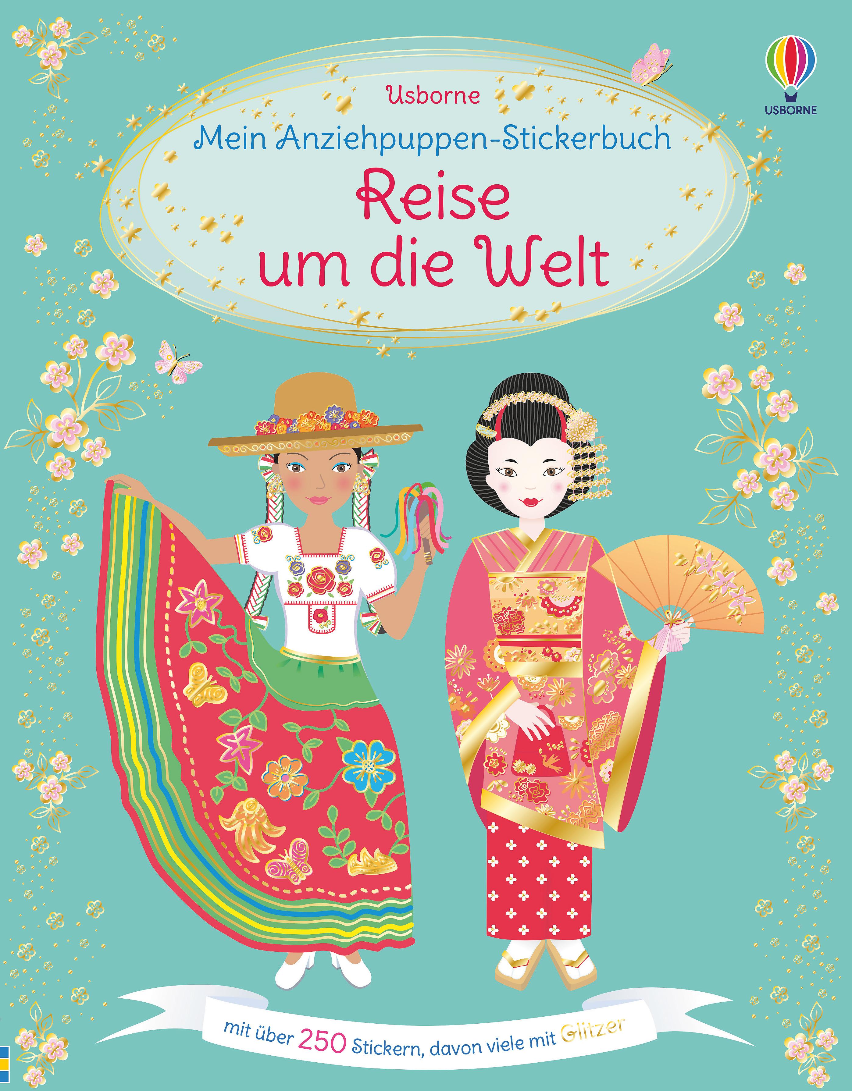 Vorderes Coverbild Mein Anziehpuppen-Stickerbuch: Reise um die Welt