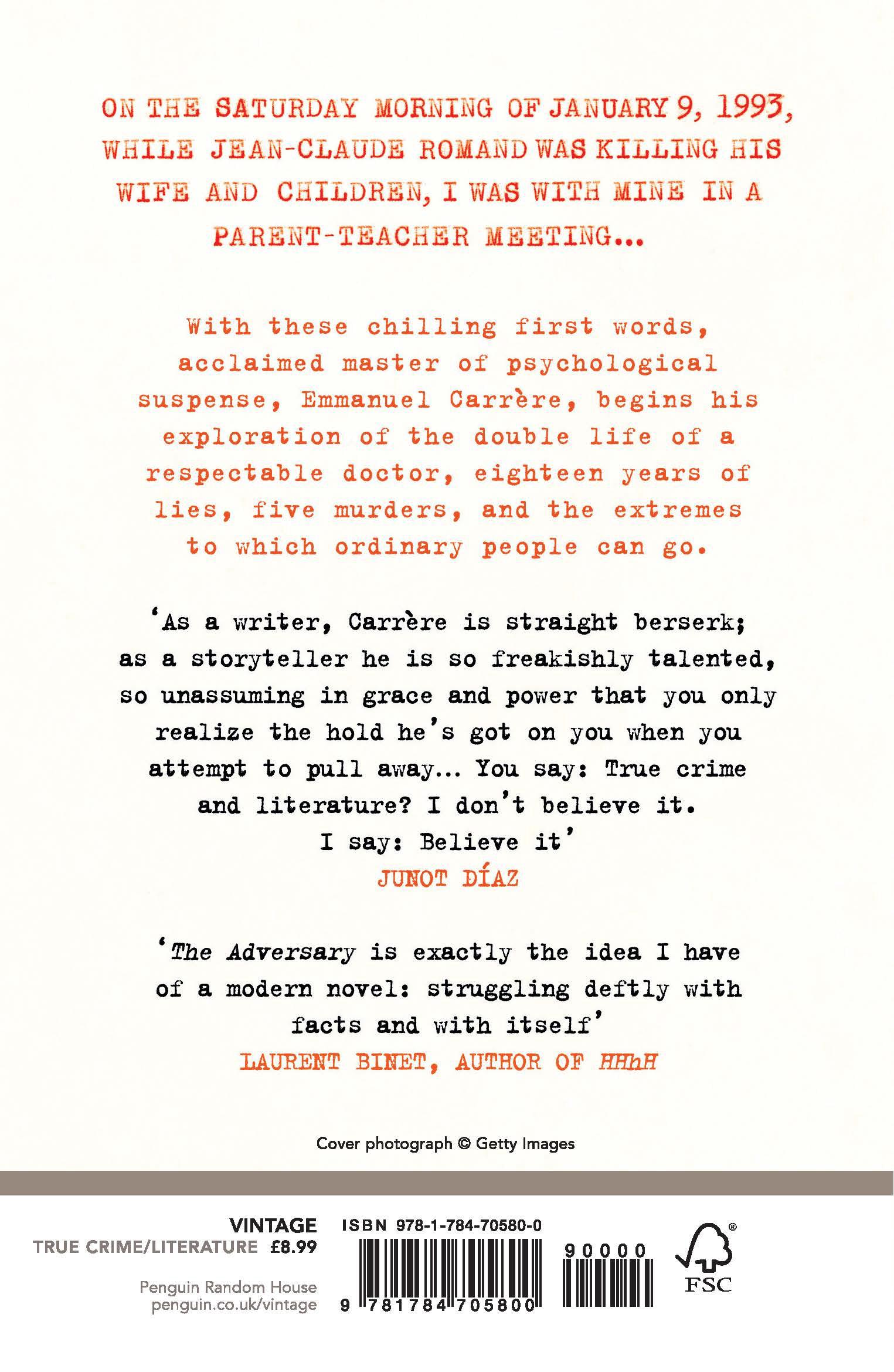 Rückseitencover The Adversary