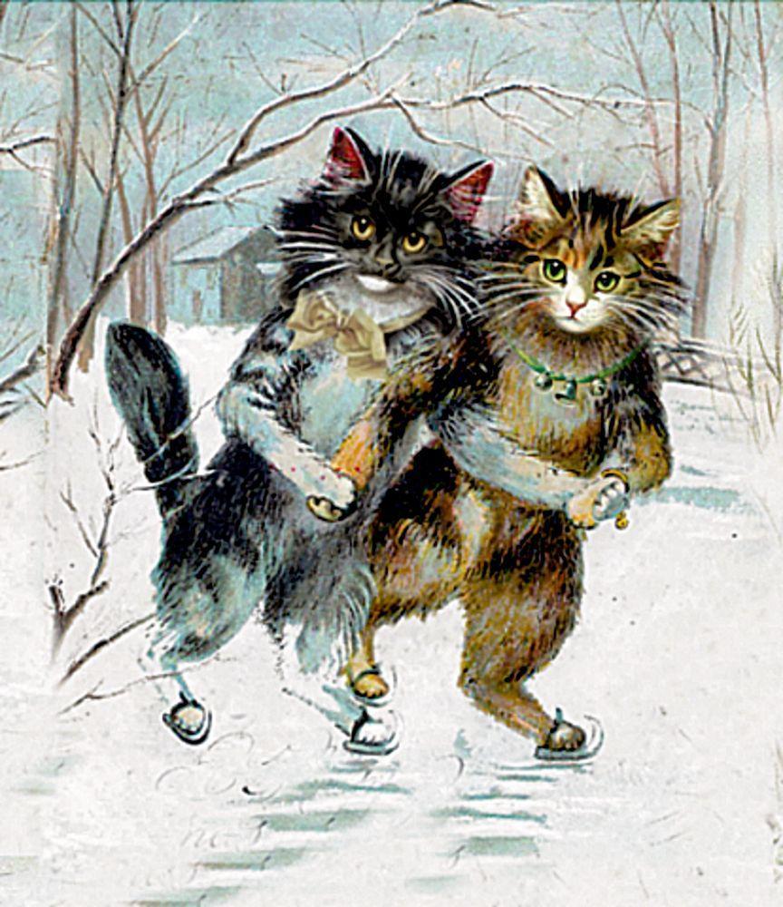 Beispielinhalt (Bild) Wand-Adventskalender - Katzen im Advent