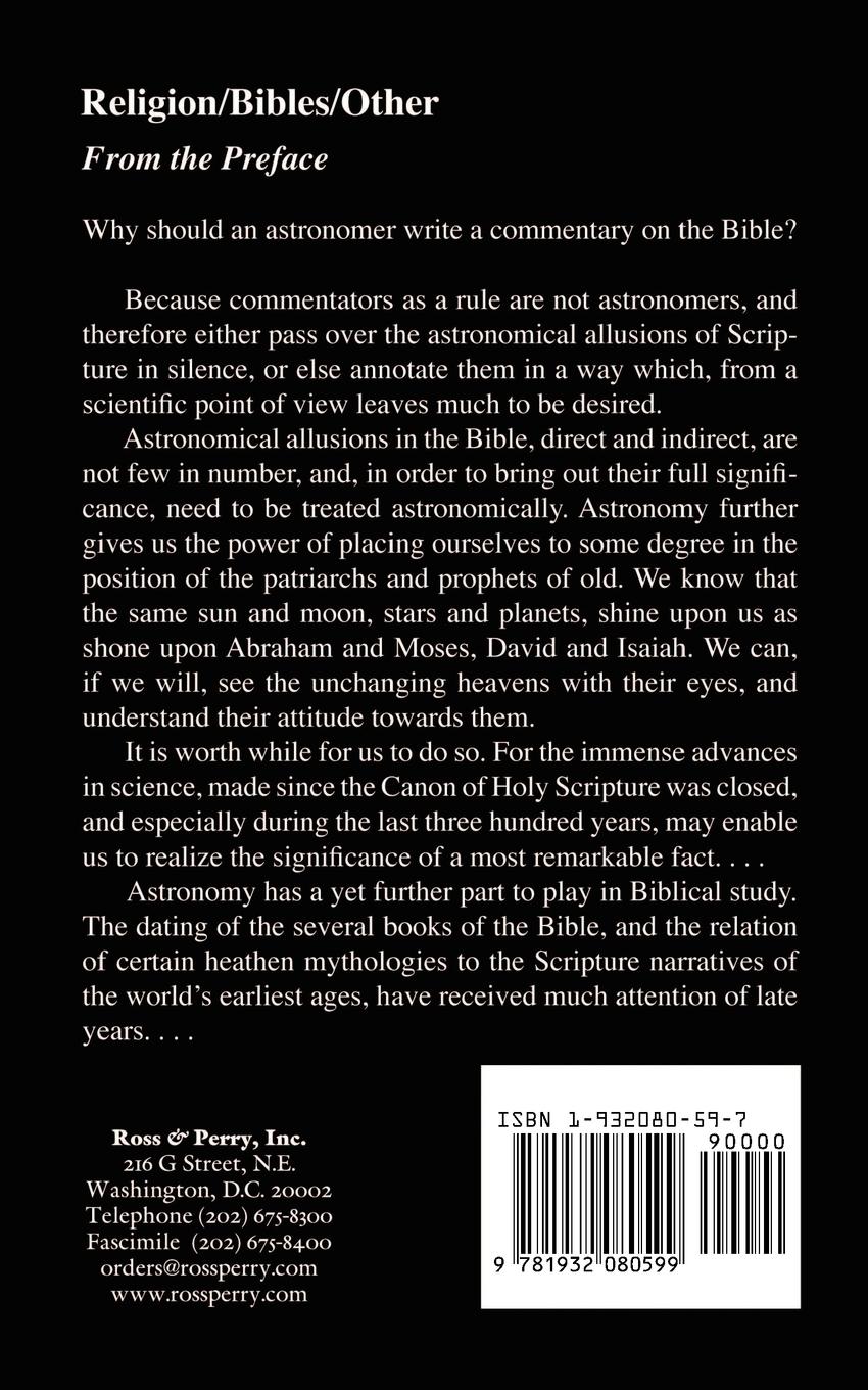 Rückseitencover The Astronomy of the Bible