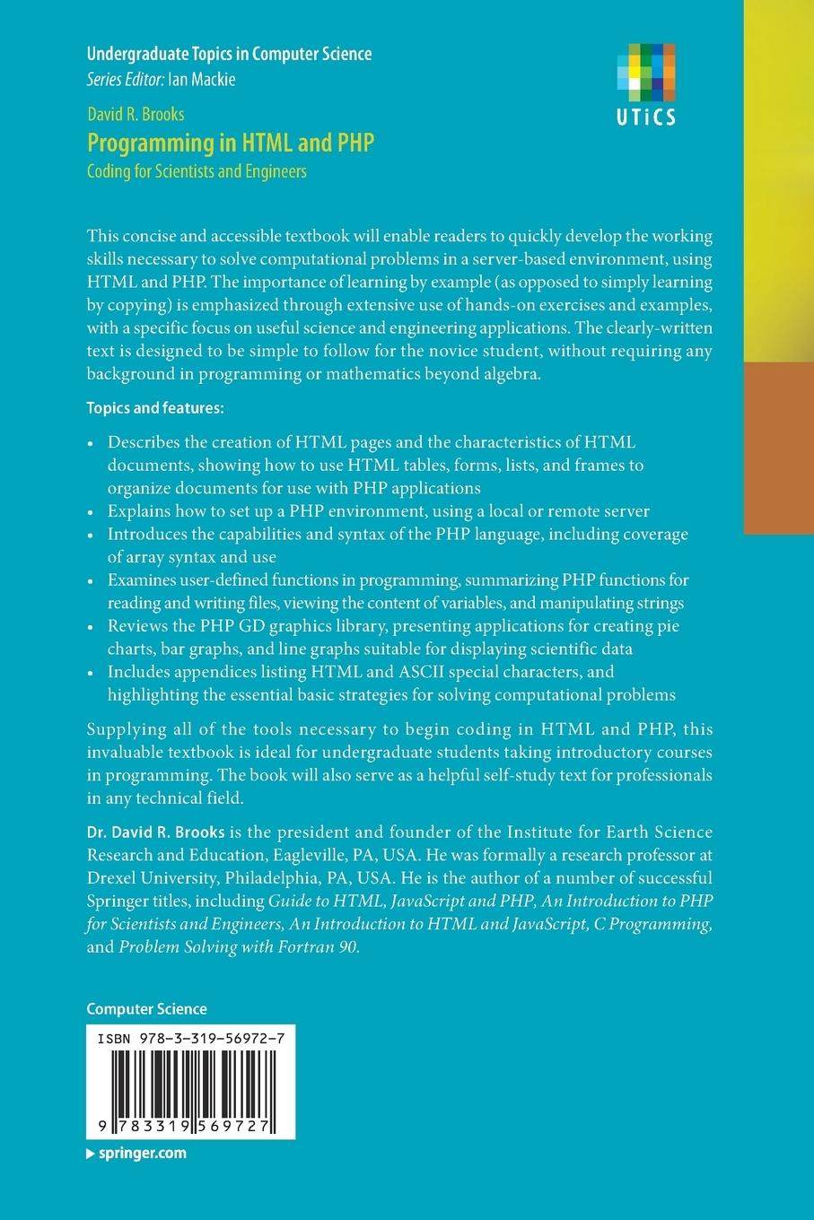 Rückseitencover Programming in HTML and PHP