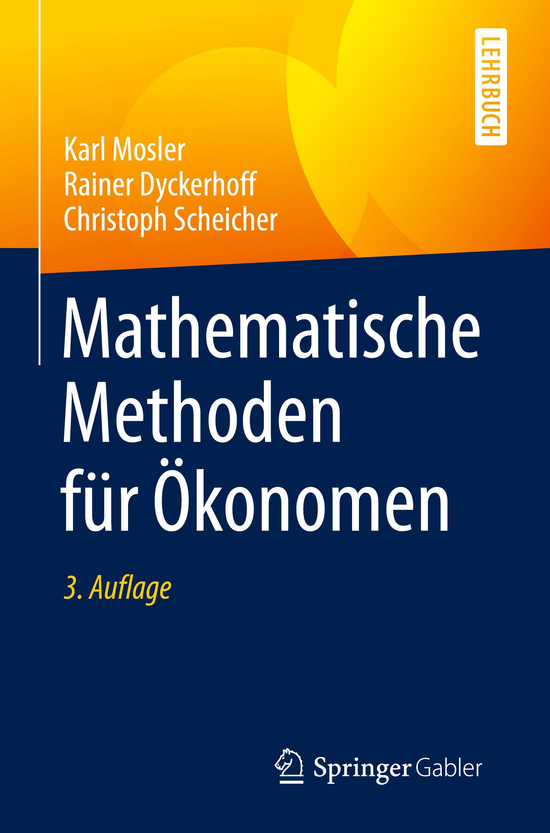 Vorderes Coverbild Mathematische Methoden für Ökonomen