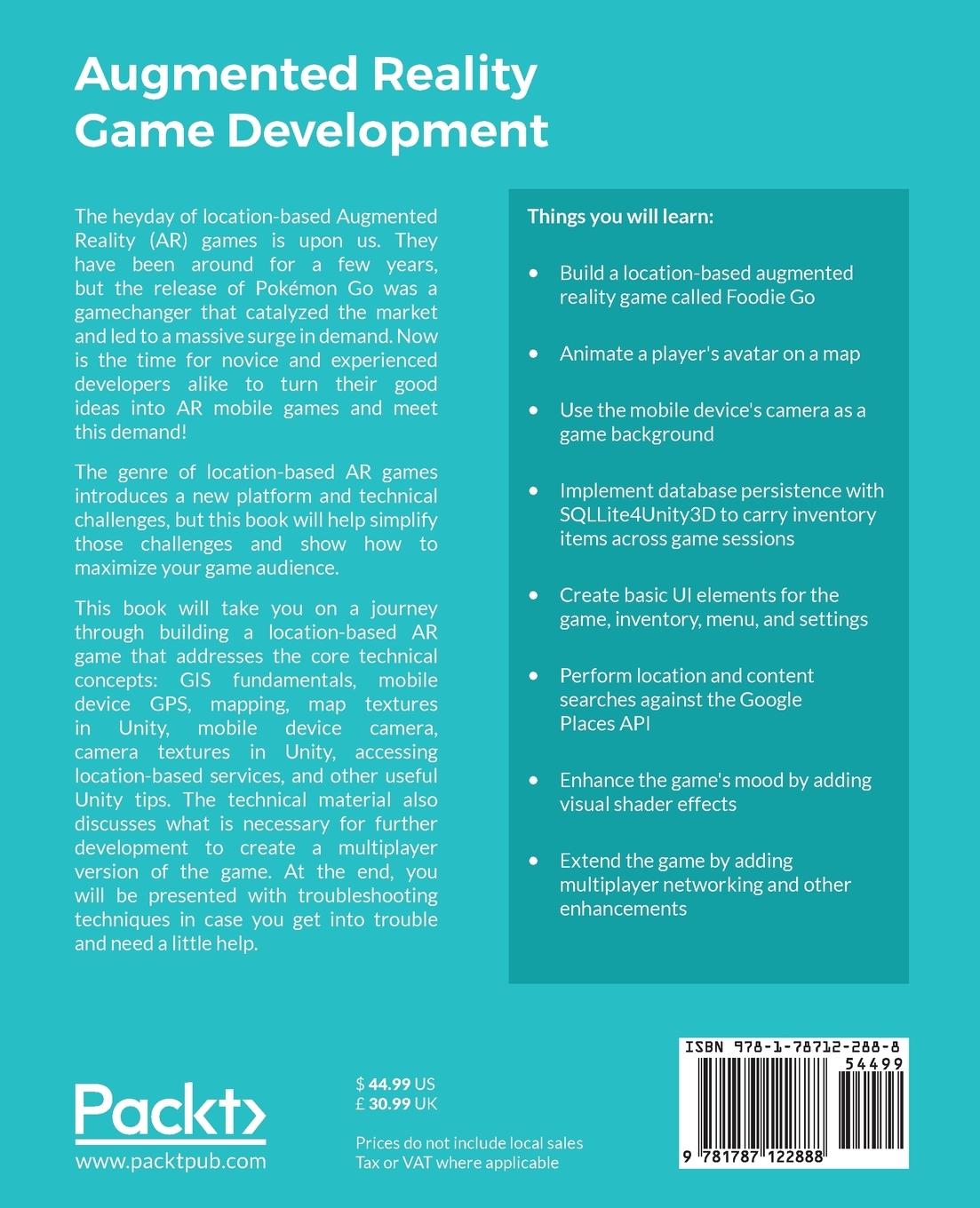 Rückseitencover Augmented Reality Game Development