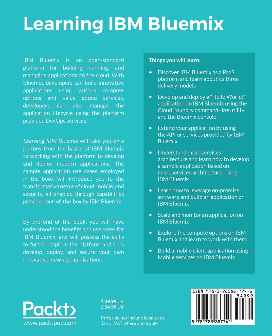 Rückseitencover Learning IBM Bluemix