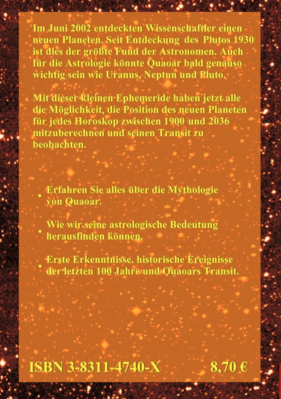 Rückseitencover Quaoar - Der zehnte Planet