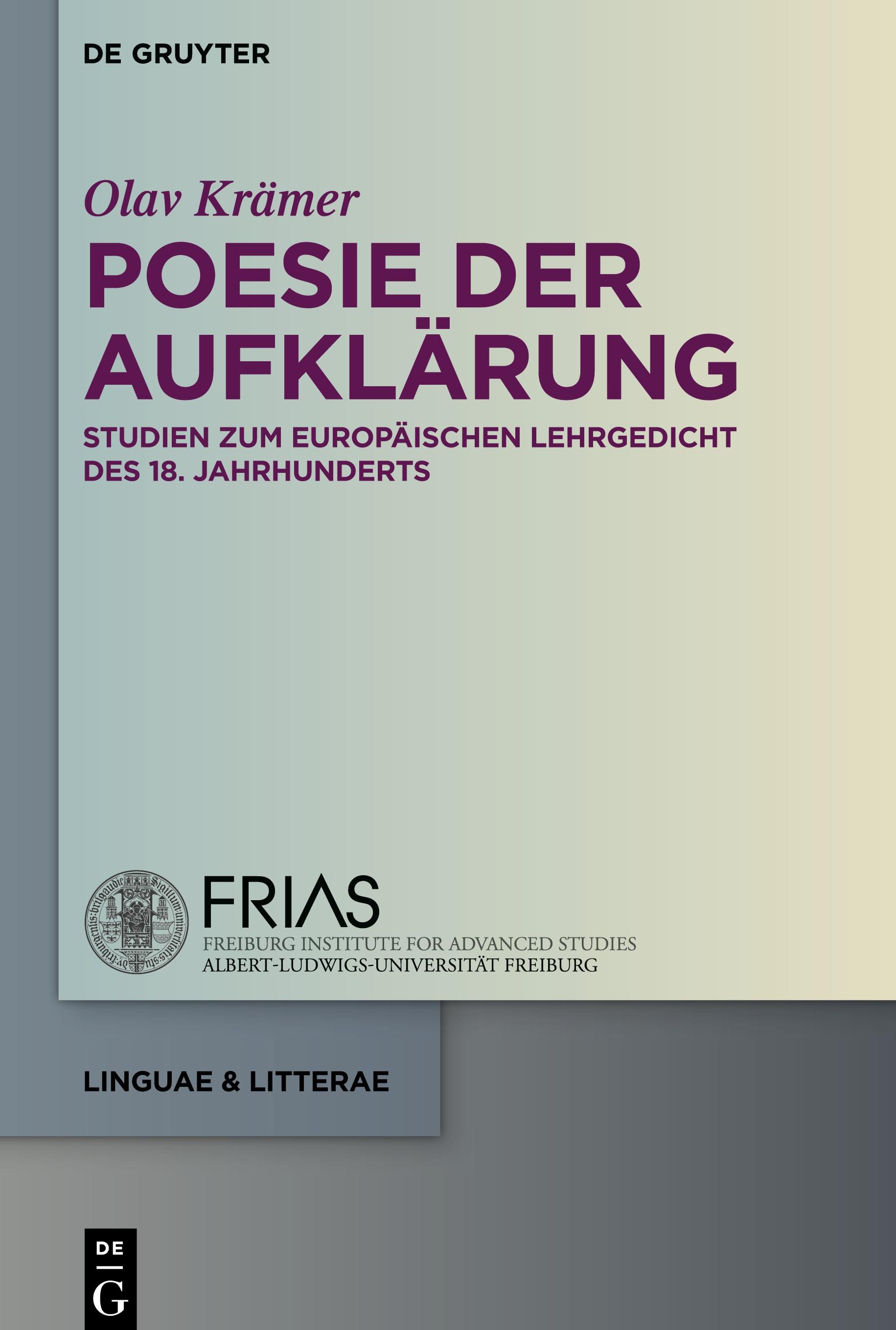 Vorderes Coverbild Poesie der Aufklärung
