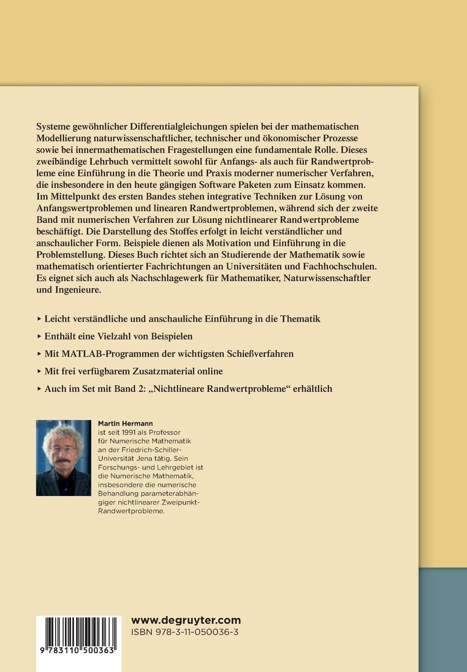 Rückseitencover Anfangswertprobleme und lineare Randwertprobleme