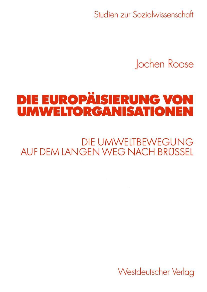 Vorderes Coverbild Die Europäisierung von Umweltorganisationen