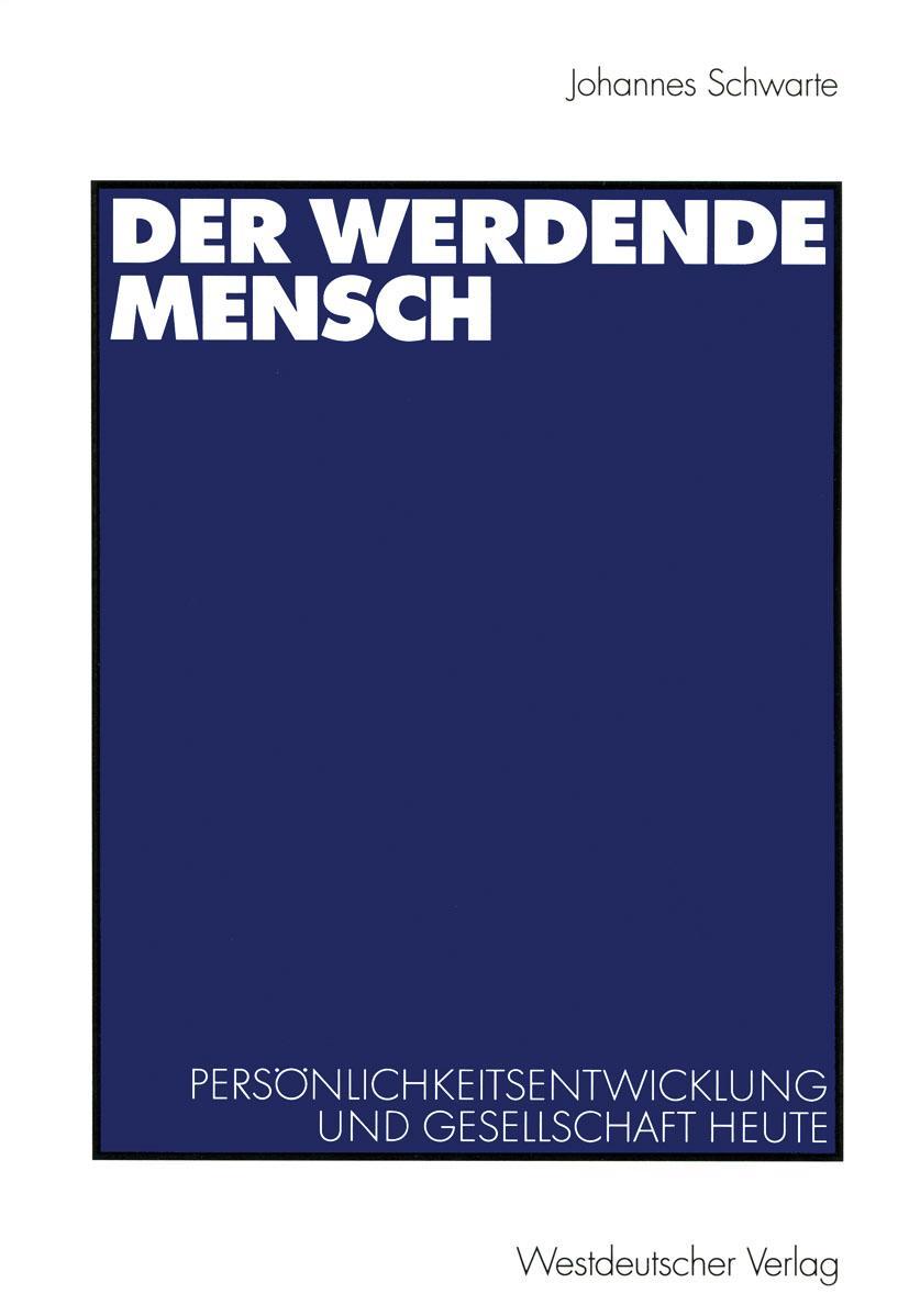 Vorderes Coverbild Der werdende Mensch