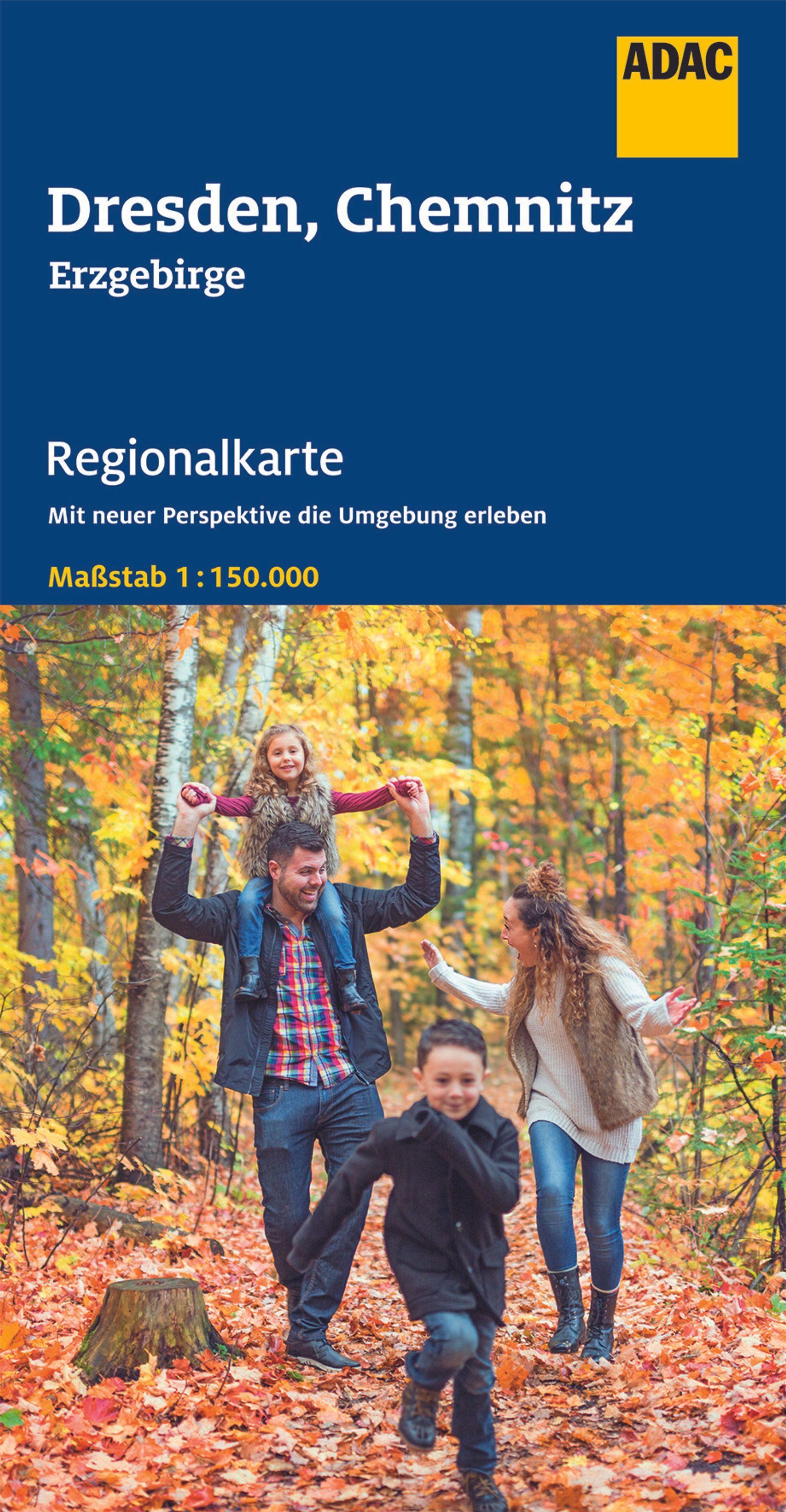 Vorderes Coverbild ADAC Regionalkarte Blatt 10 Dresden, Chemnitz 1:150.000