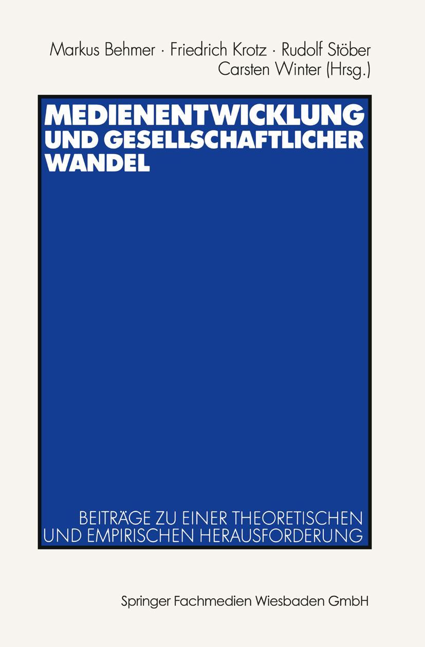Vorderes Coverbild Medienentwicklung und gesellschaftlicher Wandel