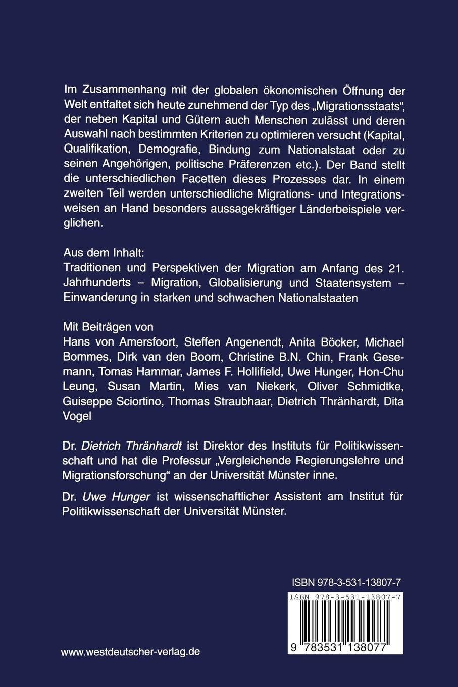 Rückseitencover Migration im Spannungsfeld von Globalisierung und Nationalstaat