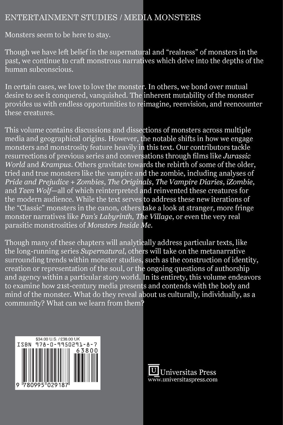 Rückseitencover Monsters and Monstrosity in 21st-Century Film and Television