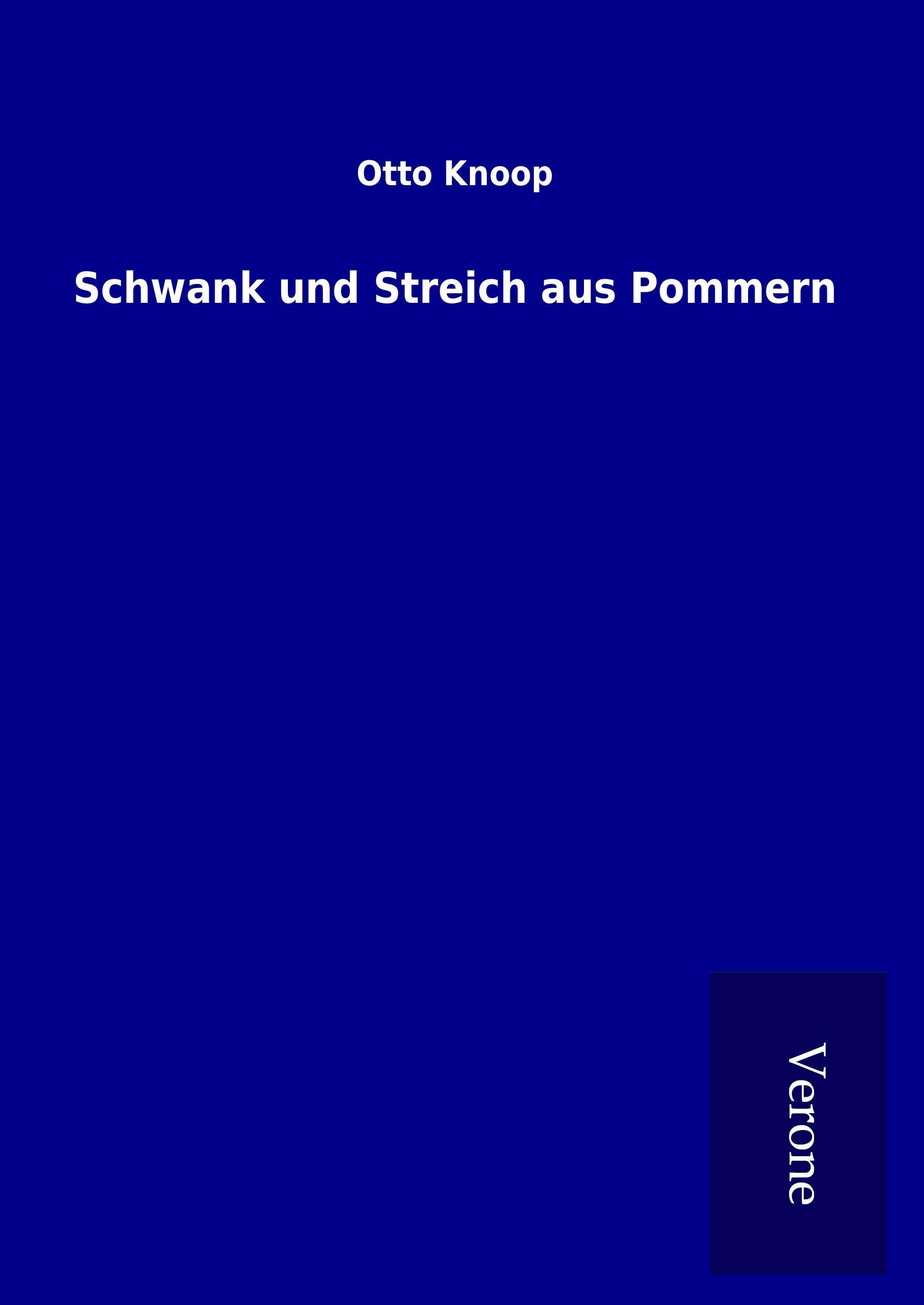 Vorderes Coverbild Schwank und Streich aus Pommern