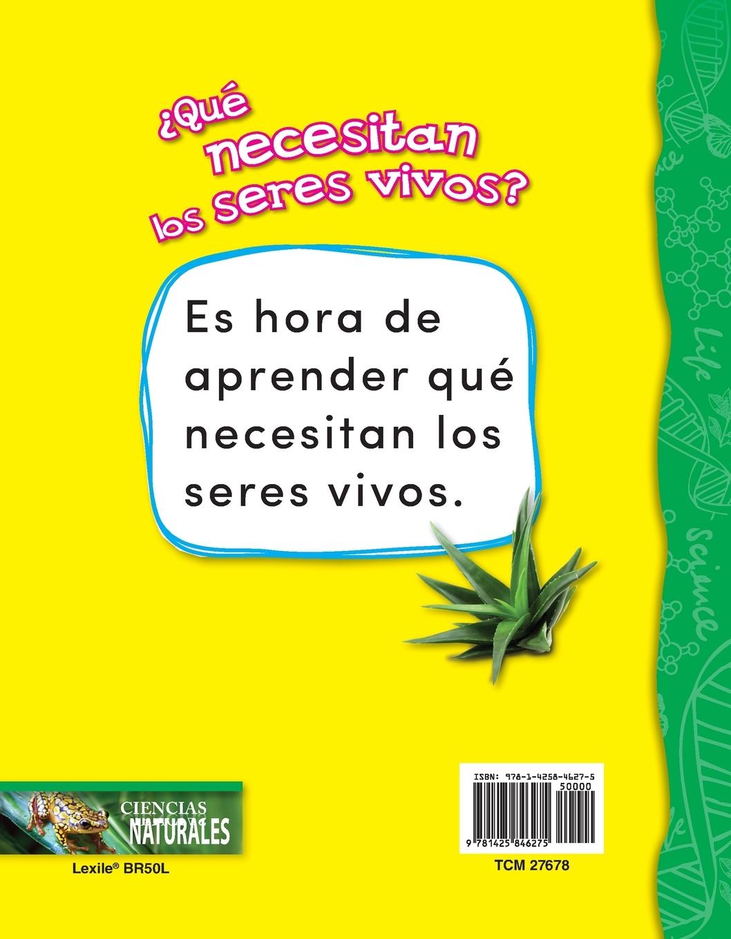 Rückseitencover ¿Qué necesitan los seres vivos? (What Do Living Things Need?)