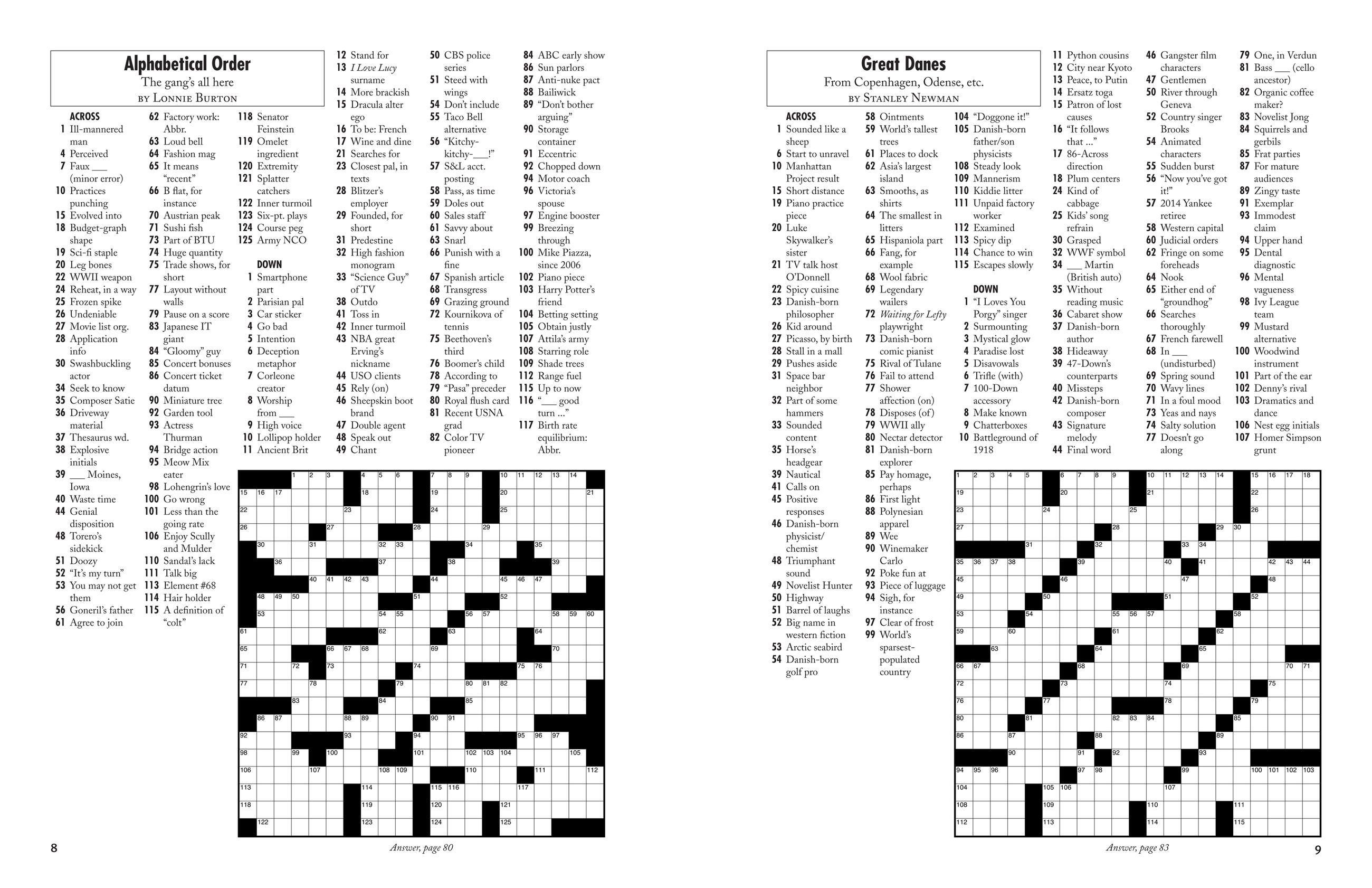 Beispielinhalt (Bild) Sunday Morning Crosswords