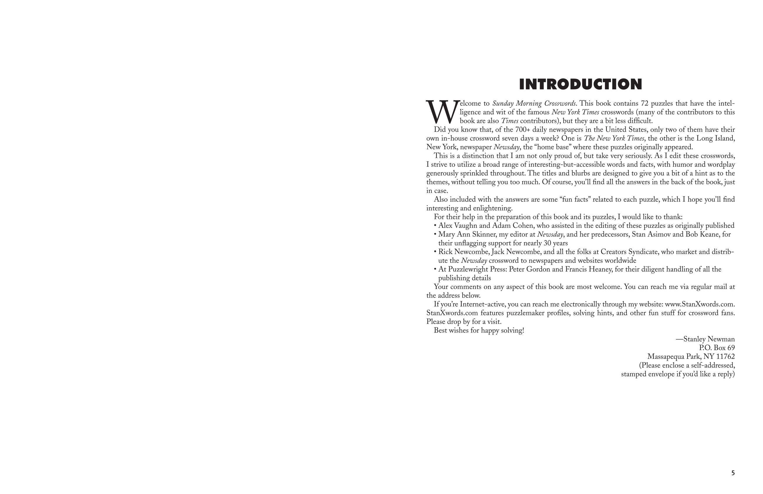 Beispielinhalt (Bild) Sunday Morning Crosswords