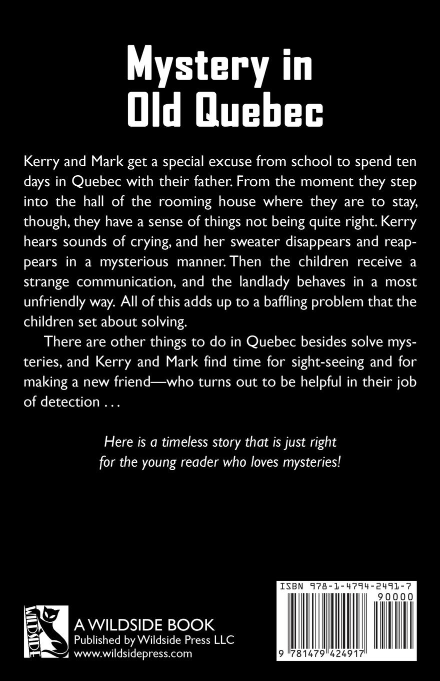 Rückseitencover Mystery in Old Quebec