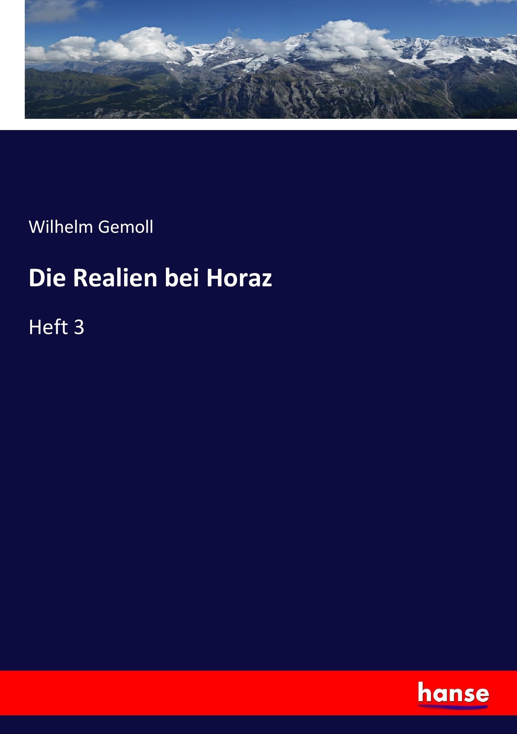 Vorderes Coverbild Die Realien bei Horaz