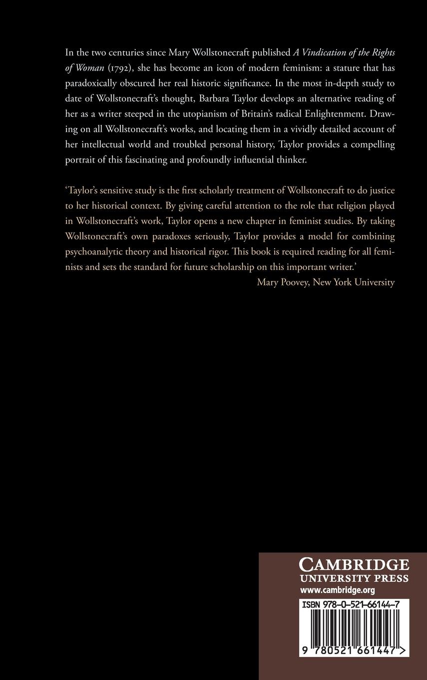 Rückseitencover Mary Wollstonecraft and the Feminist Imagination
