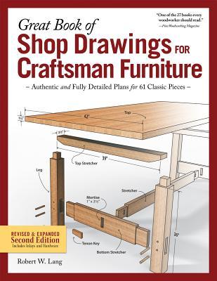 Vorderes Coverbild Great Book of Shop Drawings for Craftsman Furniture, Revised & Expanded Second Edition: Authentic and Fully Detailed Plans for 61 Classic Pieces