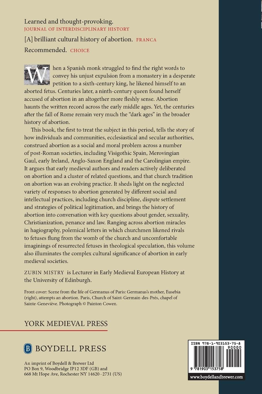 Rückseitencover Abortion in the Early Middle Ages, C.500-900