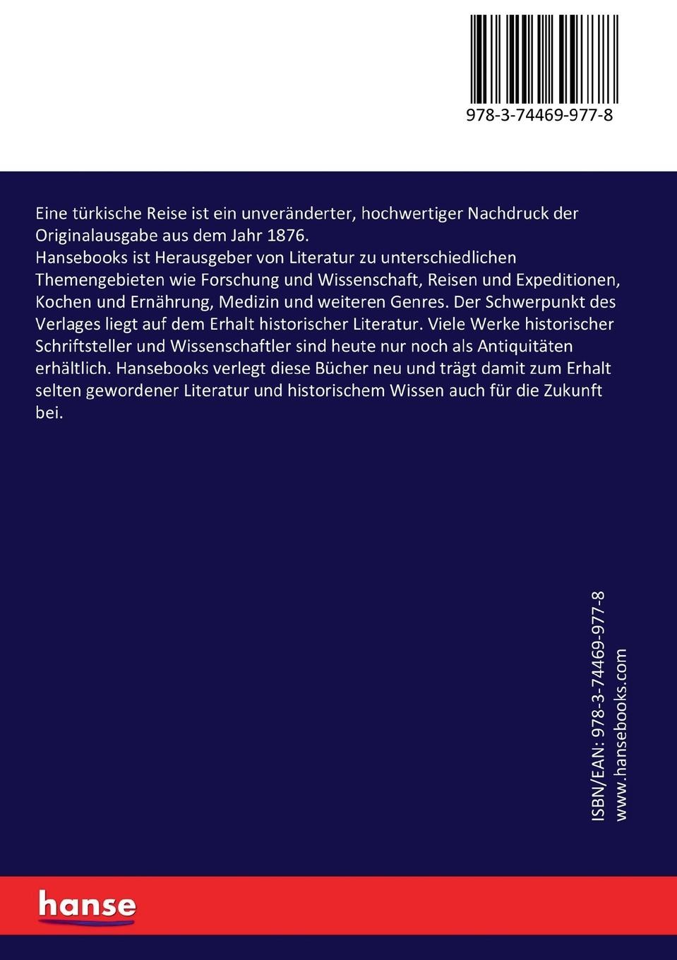 Rückseitencover Eine türkische Reise