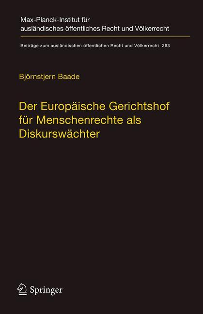 Vorderes Coverbild Der Europäische Gerichtshof für Menschenrechte als Diskurswächter