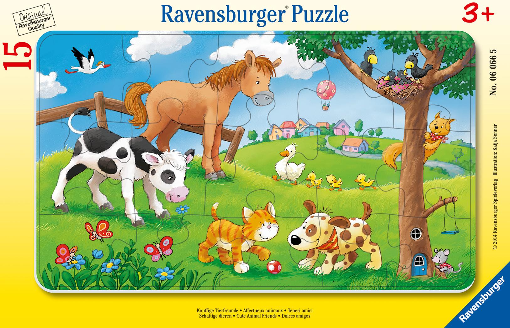 Vorderes Coverbild Knuffige Tierfreunde. Rahmenpuzzle 15 Teile