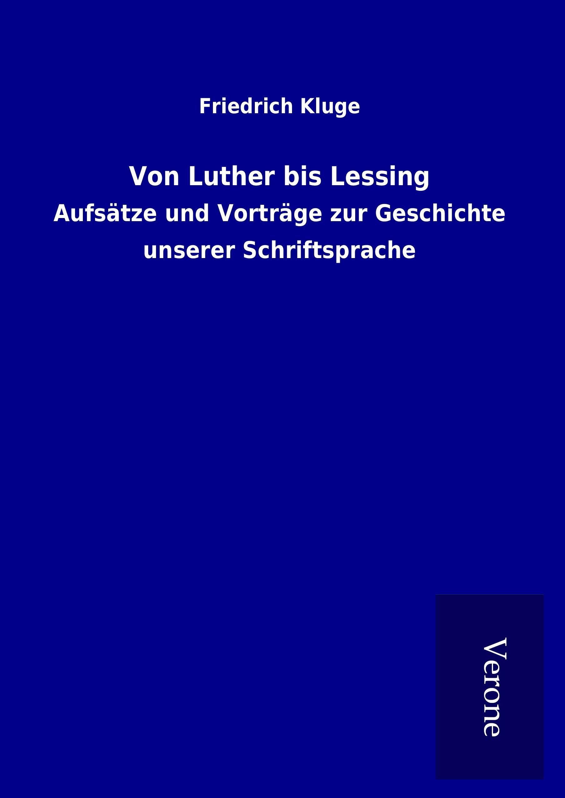 Vorderes Coverbild Von Luther bis Lessing