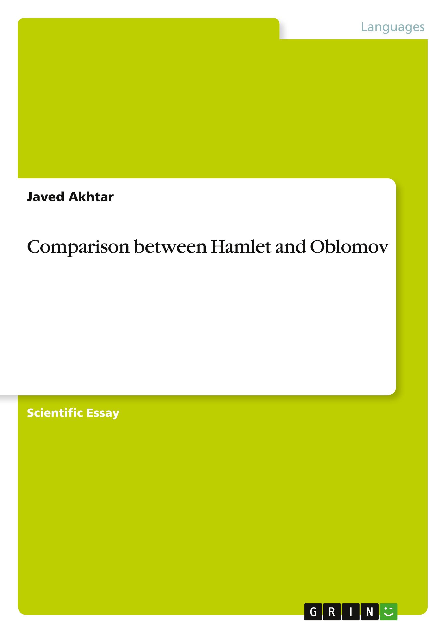 Vorderes Coverbild Comparison between Hamlet and Oblomov