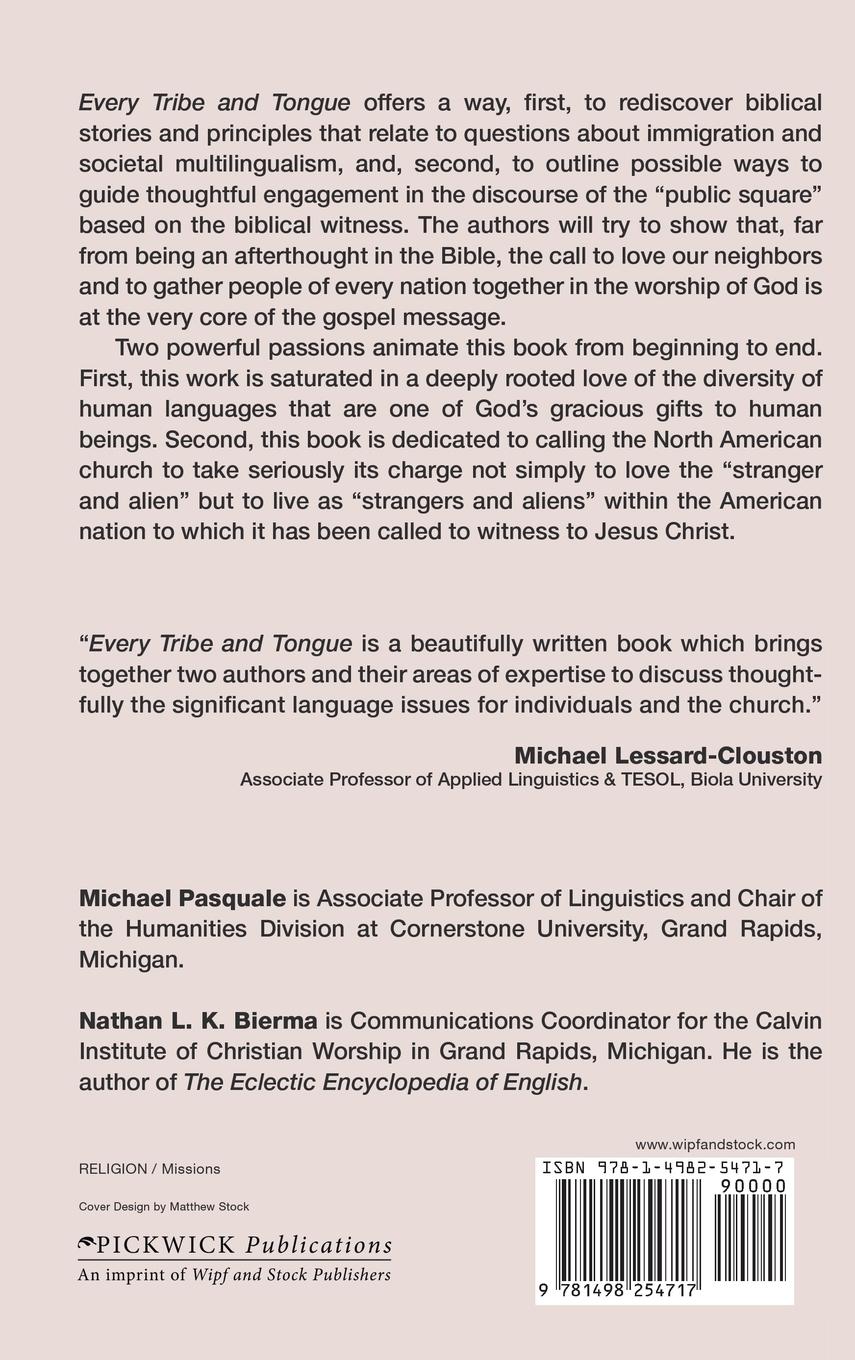 Rückseitencover Every Tribe and Tongue