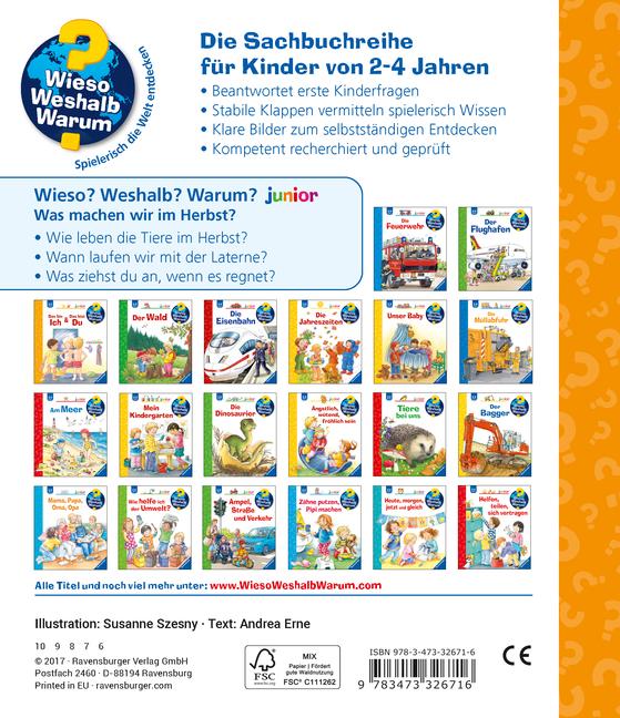 Beispielinhalt (Bild) Wieso? Weshalb? Warum? junior, Band 61: Was machen wir im Herbst?