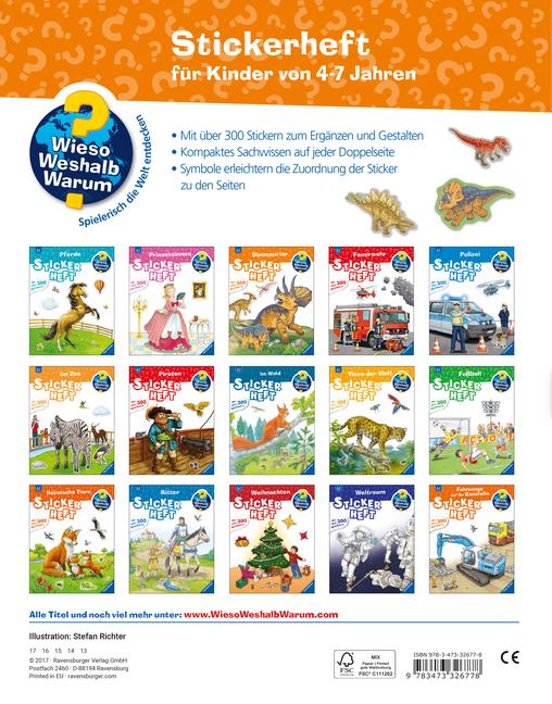 Beispielinhalt (Bild) Dinosaurier Stickerheft