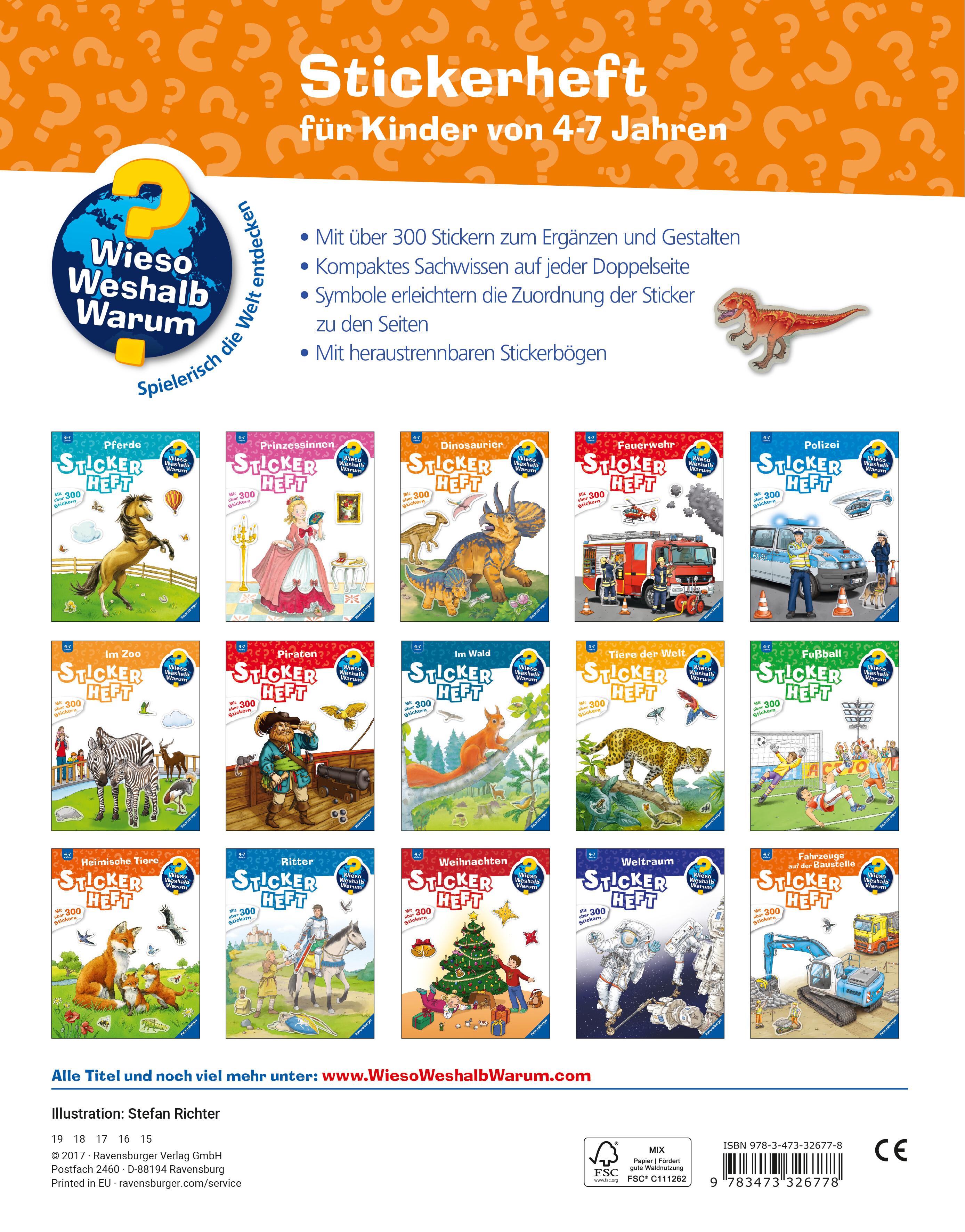 Rückseitencover Dinosaurier Stickerheft