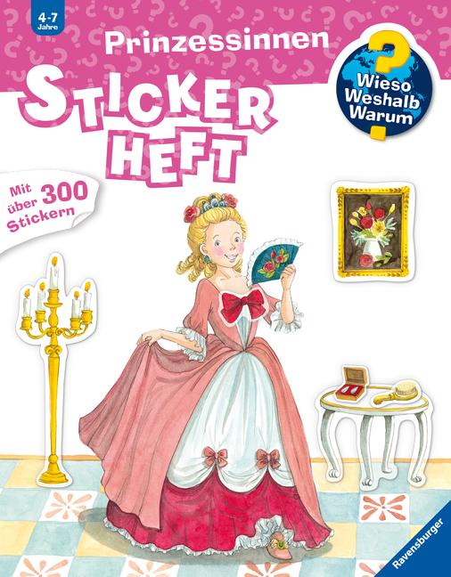 Vorderes Coverbild Wieso? Weshalb? Warum? Stickerheft:  Prinzessinnen