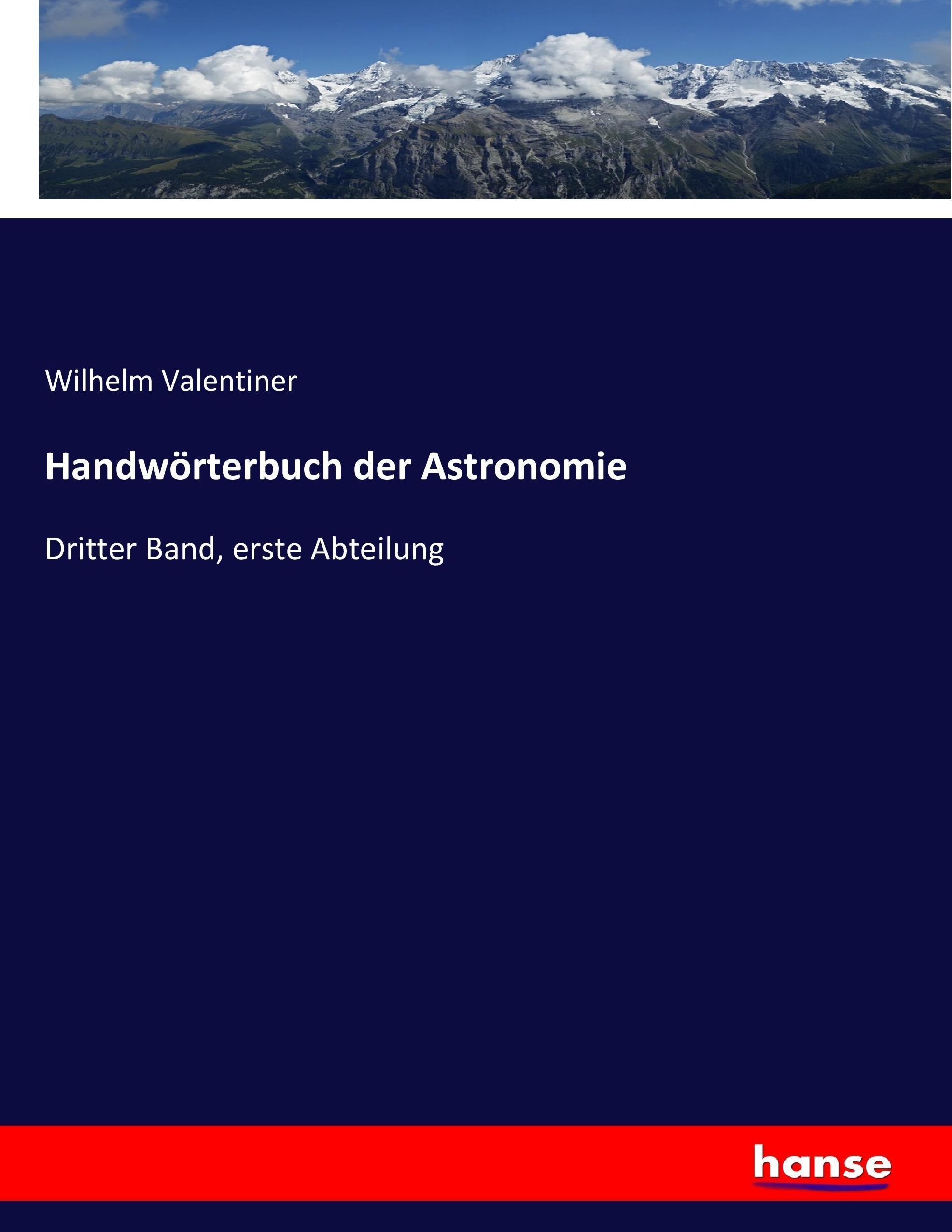 Vorderes Coverbild Handwörterbuch der Astronomie