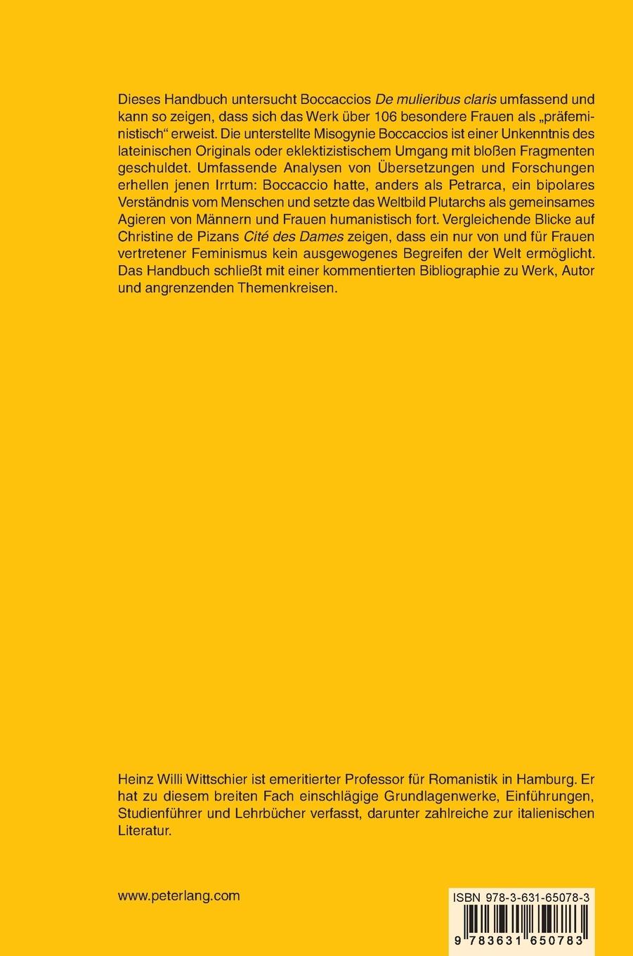 Rückseitencover Boccaccios 'De mulieribus claris'