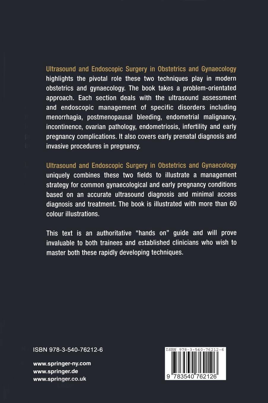 Rückseitencover Ultrasound and Endoscopic Surgery in Obstetrics and Gynaecology
