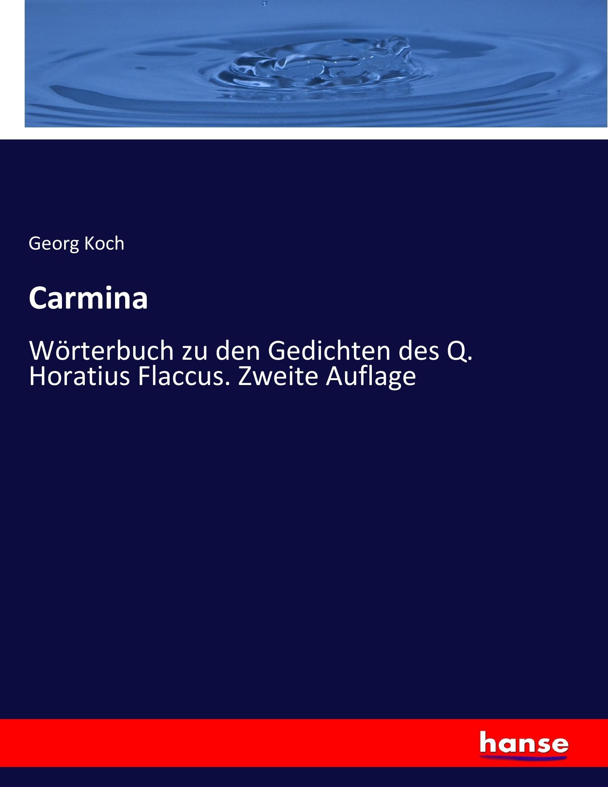Vorderes Coverbild Carmina