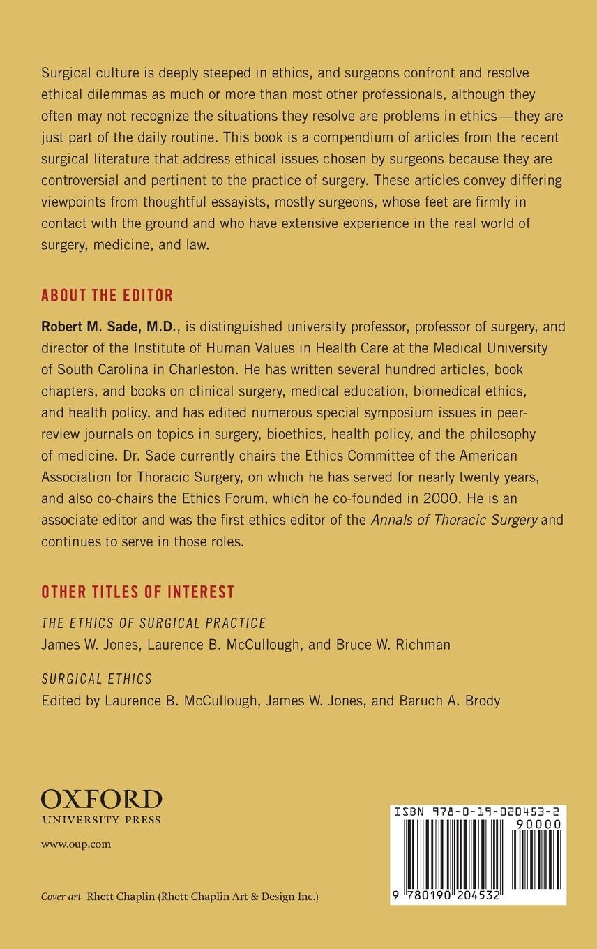 Rückseitencover The Ethics of Surgery
