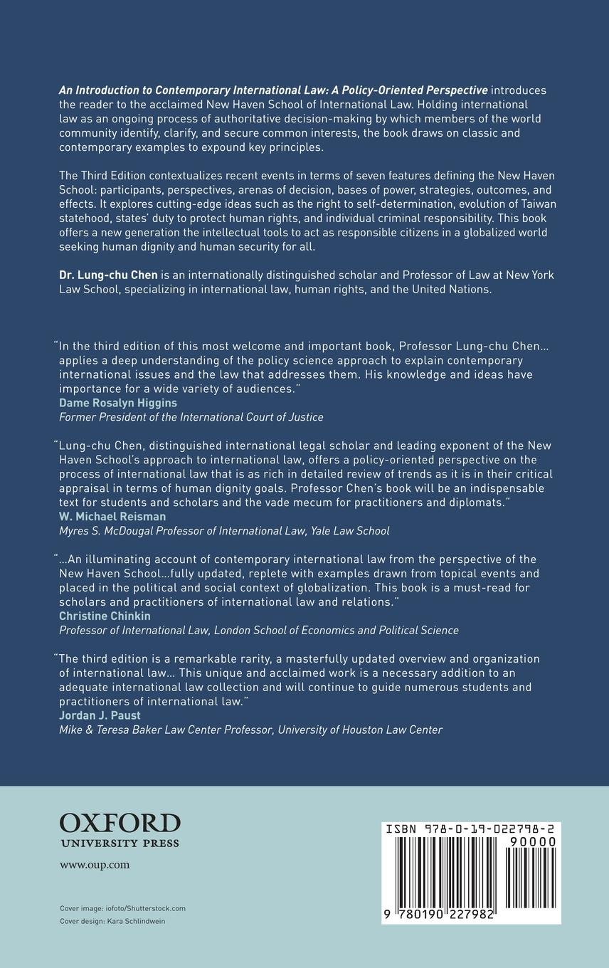 Rückseitencover An Introduction to Contemporary International Law