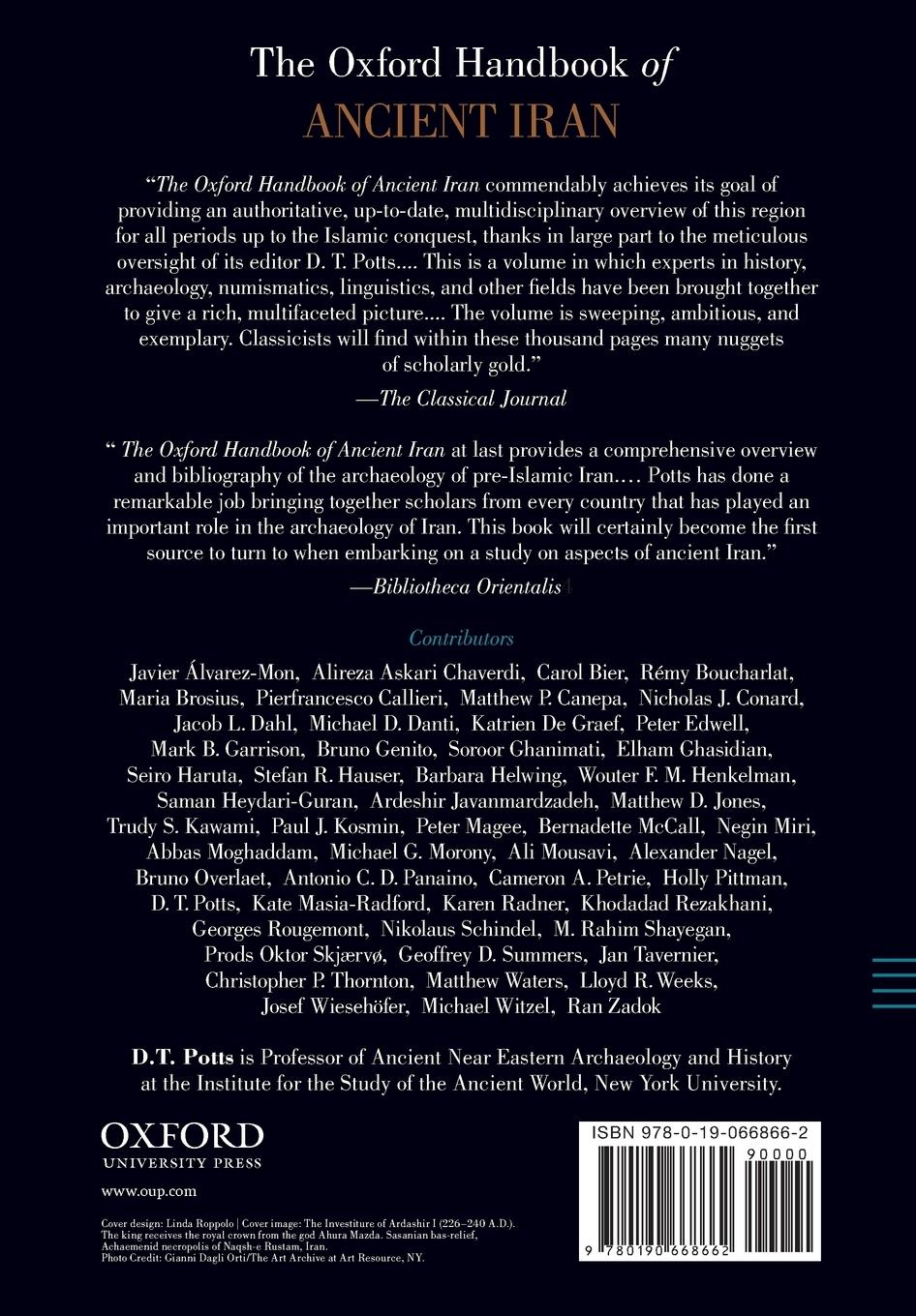 Rückseitencover Oxford Handbook of Ancient Iran