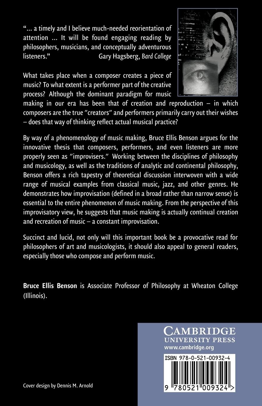 Rückseitencover The Improvisation of Musical Dialogue