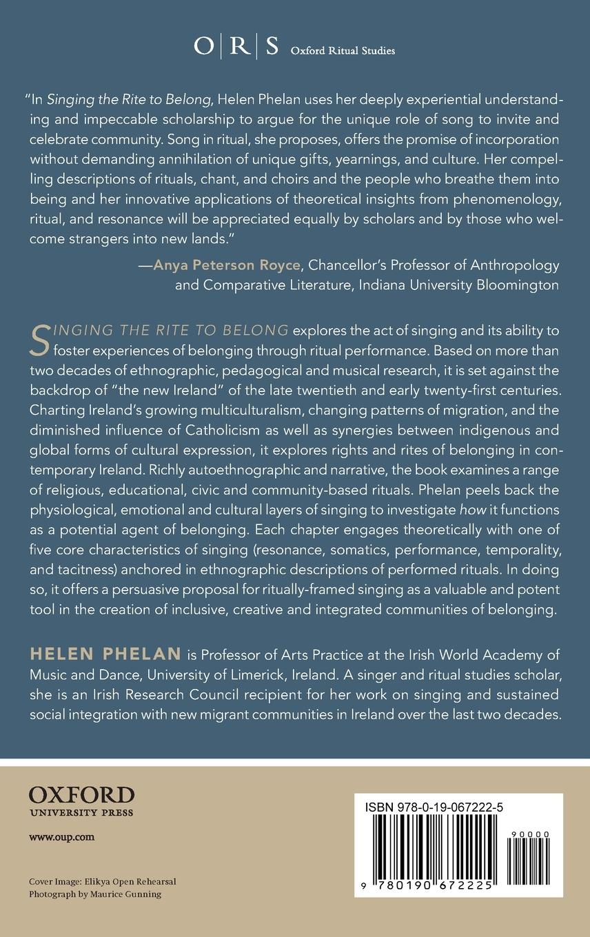 Rückseitencover Singing the Rite to Belong