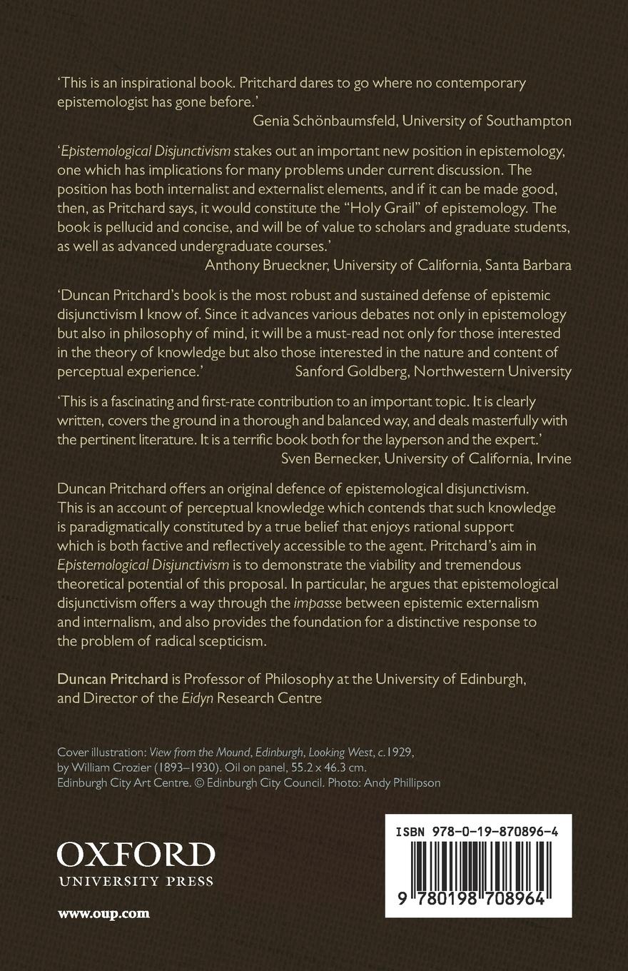 Rückseitencover Epistemological Disjunctivism