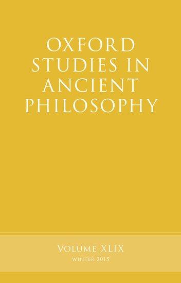 Vorderes Coverbild Oxford Studies in Ancient Philosophy, Volume 49